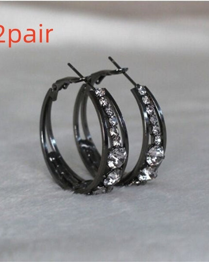 European And American Air Drill Mosaic Women's Earrings