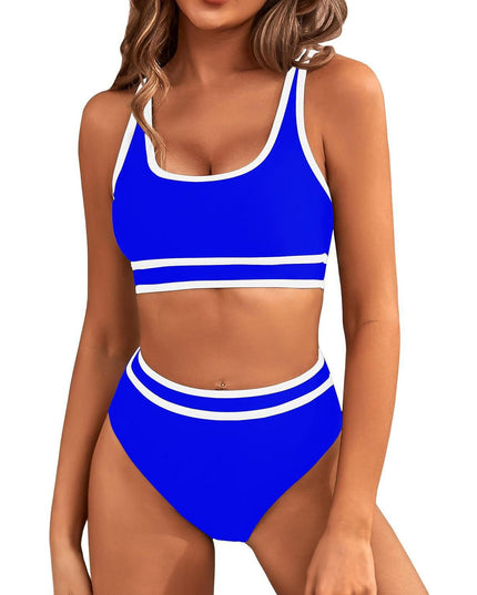 Bikini Tight-fitting Solid Color Swimsuit For Women