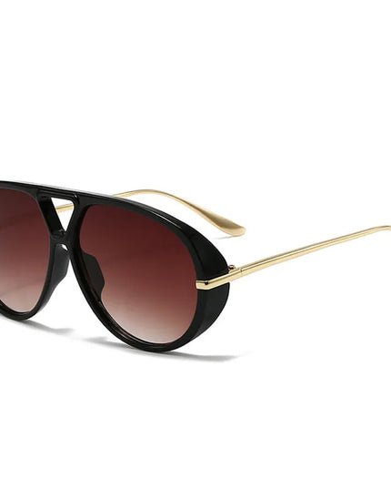 Aviator Fashion Sunglasses with Yellow Tinted Lenses