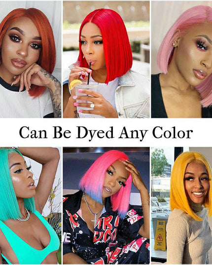 Junoda 613 Blonde Straight Bob 4x4 Human Hair Lace Closure Wig 150% Density High Quality For Summer junoda