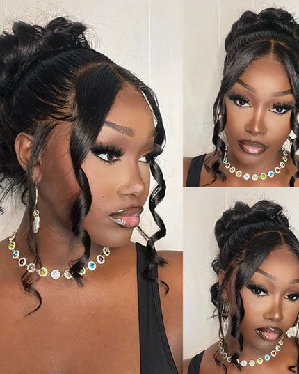 Junoda Face Framing Body Wave Invisi Strap Snug Fit 360 Transparent Lace Frontal Bleached Knots Pre Cut Lace Wig junoda