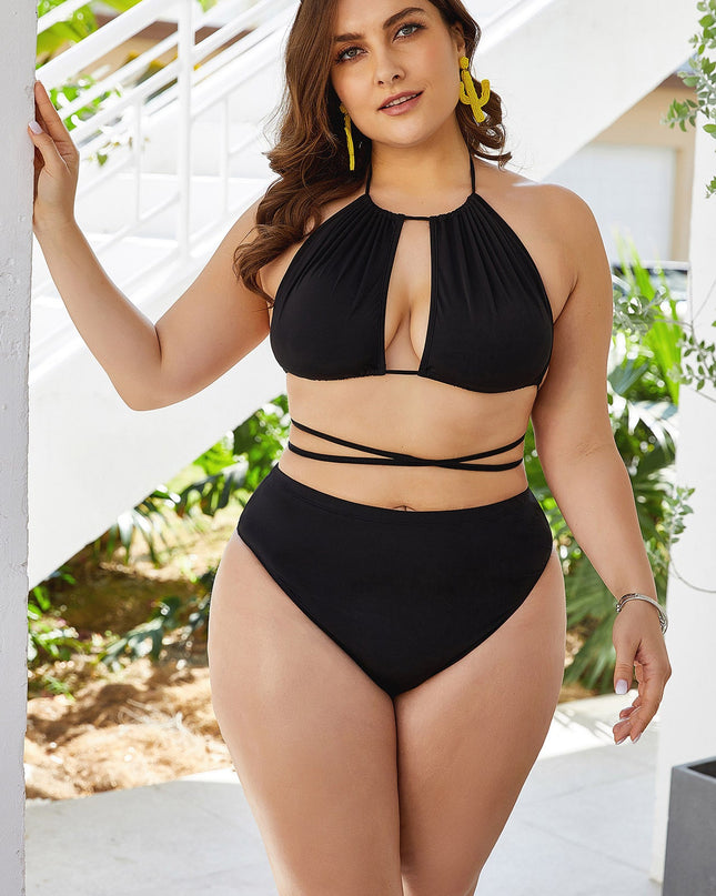 New Black Sexy Bikini High Waist Slim Body Covering Belly Sexy Bikini