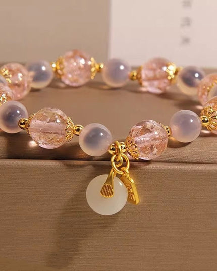 Natural Heart Agate Bracelet For Women