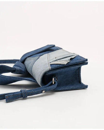 Cassen Denim Handbag with Shoulder Strap