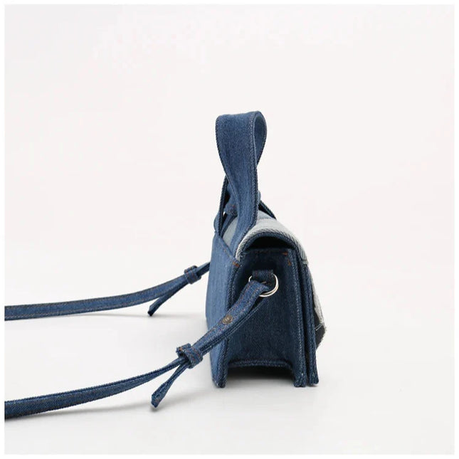 Cassen Denim Handbag with Shoulder Strap