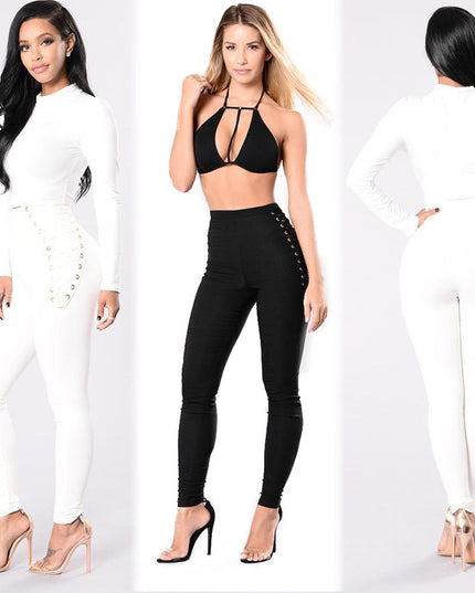 Women's Small Cross Strap Leggings Large Size Stitching See size chart under “more details”