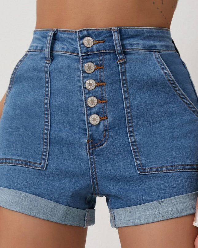 Summer High Waisted Denim Shorts