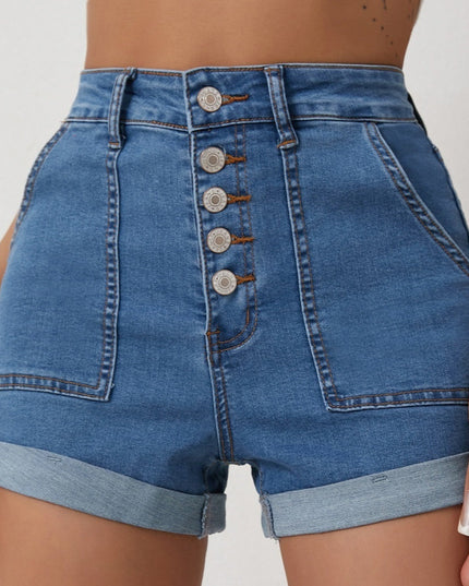 Summer High Waisted Denim Shorts