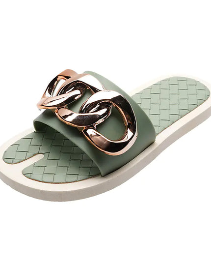 Fashion Metal Beach Sandals and Slippers