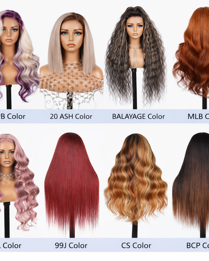Red Glueless Straight 24' HD Lace Frontal Human Hair Wigs Body Wave