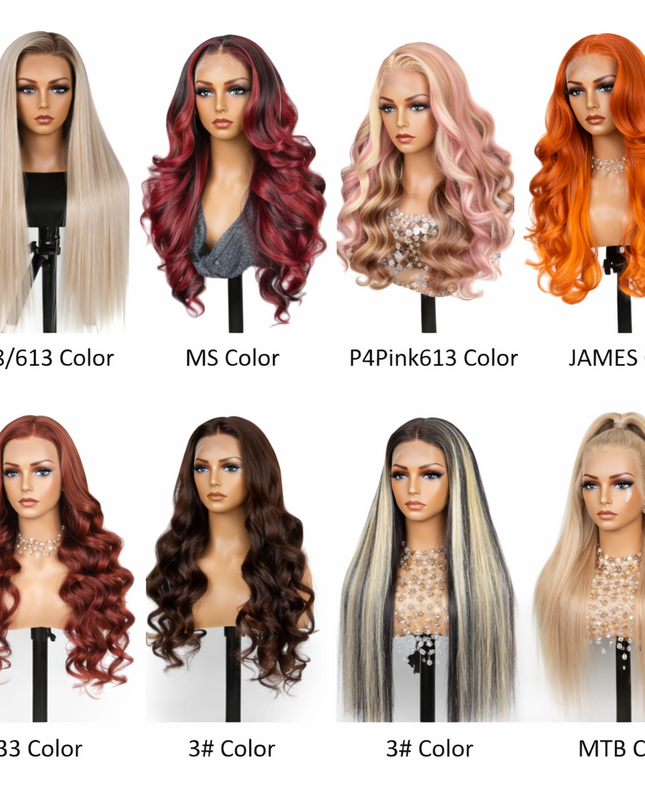 Black HD Invisible Transparent 24' Lace Front Wigs Glueless Lace Brazilian Human Hair Pre-Plucked Wigs With Bleached Knots