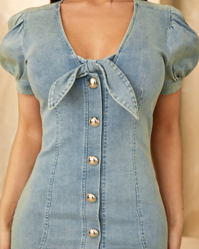 Cute Button Up Short Dress Tigbul's Variety Fashion Shop