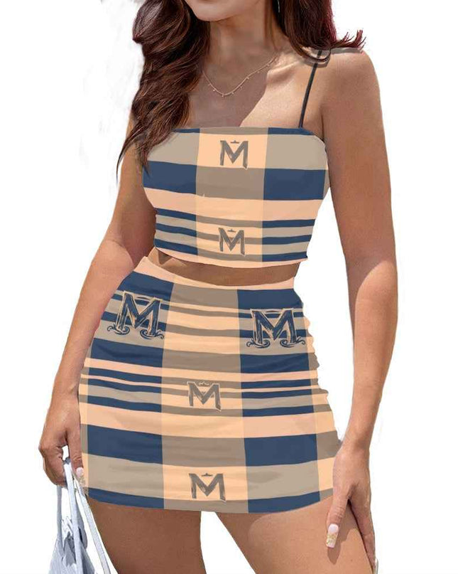 Women's Matching Skirt Set - Two Piece Dress Outfit for Office