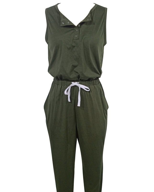 Women’s Off‑Shoulder Button Top & Pocket Pants Set