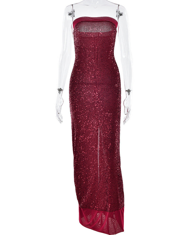 Women's Evening Dress Elegant Bandeau Slim-fit
