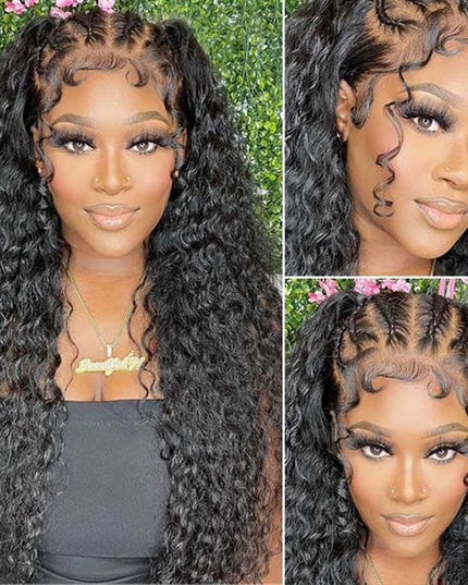 Junoda Deep Wave Invisi Strap Snug Fit 360 Transparent Lace Frontal Bleached Knots Pre Cut Lace Wig junoda