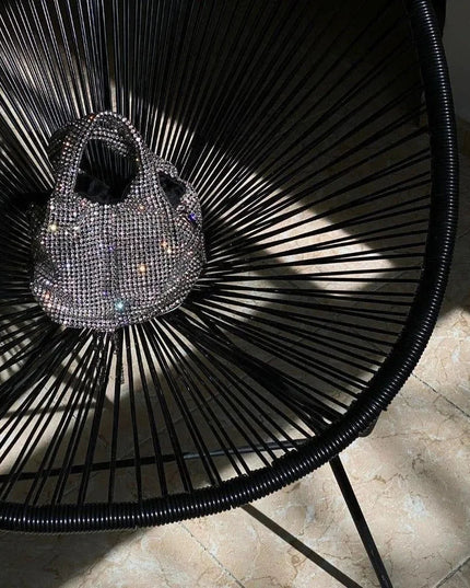 Diamond Flirt Rhinestone Sparkle Bucket Bag