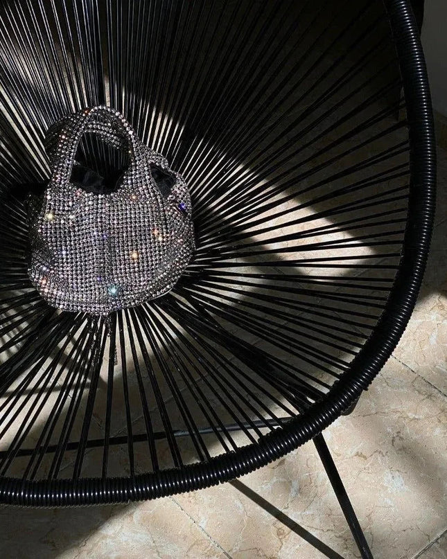 Diamond Flirt Rhinestone Sparkle Bucket Bag