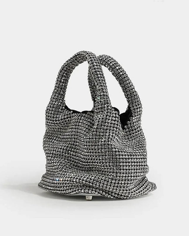 Diamond Flirt Rhinestone Sparkle Bucket Bag