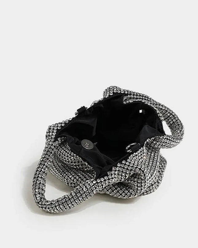 Diamond Flirt Rhinestone Sparkle Bucket Bag