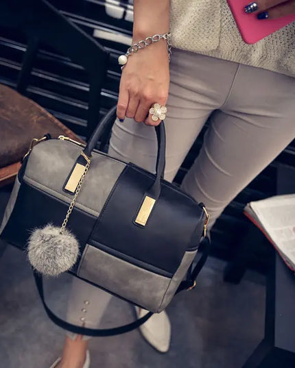 Fashionable Boston Bag with Zipper - New Women's Tote
