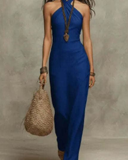 Women's Plus Size Jumpsuit – Casual Solid Color Relaxed Fit