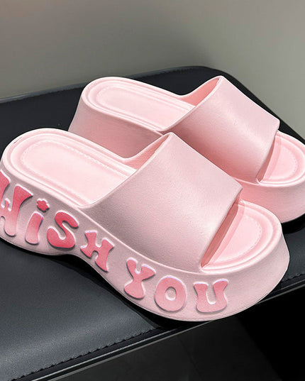 Non-slipHeight-increasing Thick-soled Slippers For Women See size chart under “more details”