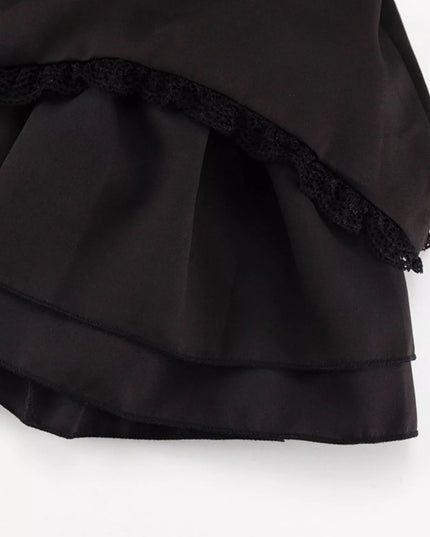 Tie-Shoulder Ruffled Mini Dress Shopimist