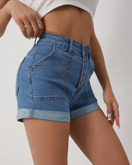Summer High Waisted Denim Shorts