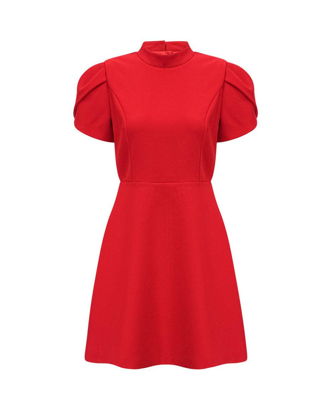 Elegant Occasion Red Bow Mini Dress