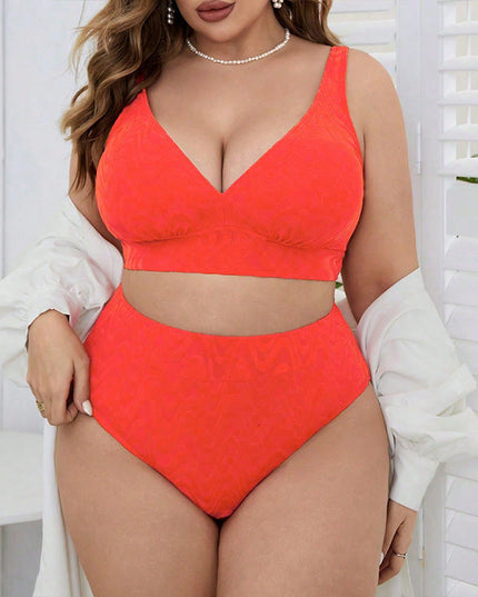 Women's Halter Strap Plus Size Split Bikini