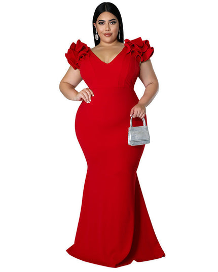 European And American Fashion Plus Size Women Backless Dress