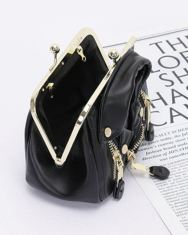 Faux Leather Jacket Style Crossbody Bag Tigbul's Variety Fashion Shop