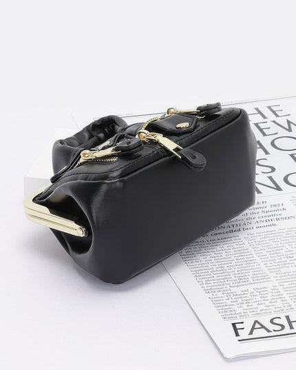 Faux Leather Jacket Style Crossbody Bag Tigbul's Variety Fashion Shop