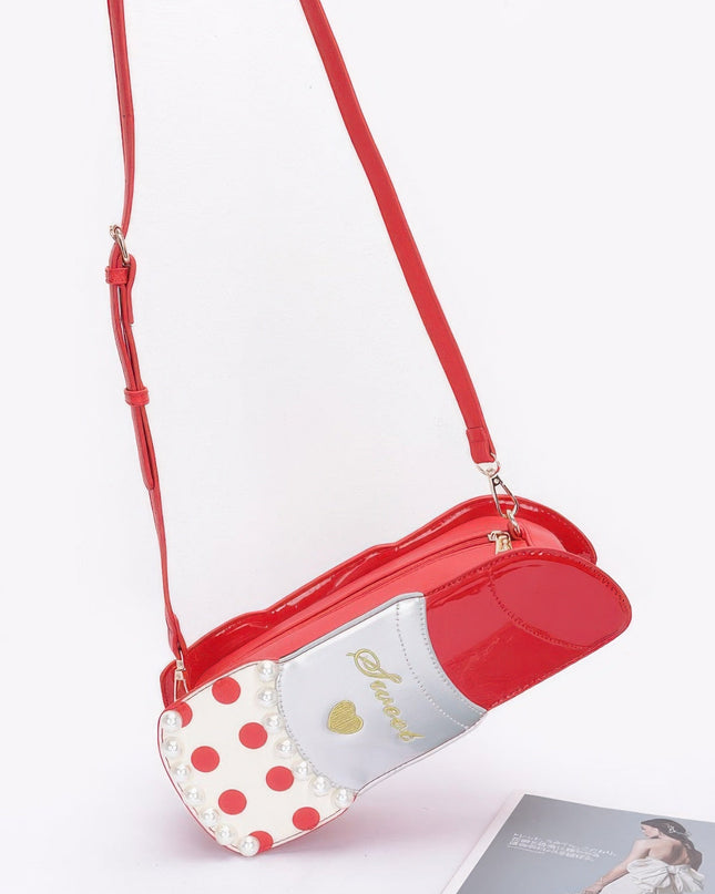 Faux Leather Lipstick Novelty Bag Tigbul's Variety Fashion Shop
