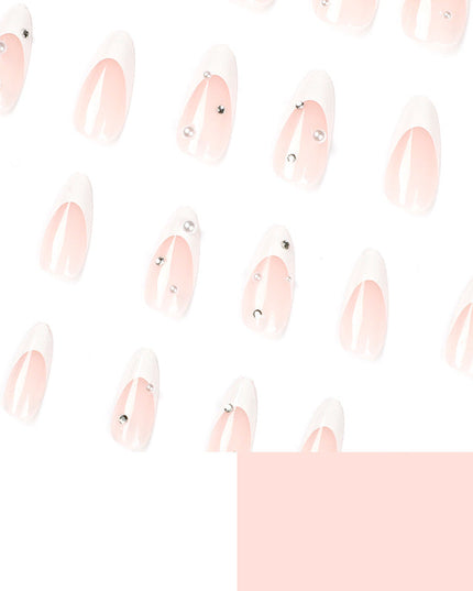 French Water Drop Manicure Rhinestones Wear Nails Vain Products