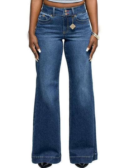 Forbidden Fit Wide Leg Jean - Savage Wash