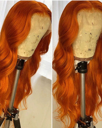 Anihja Ra'zheem Recommend Junoda Cinnamon Orange Ginger Colored Body Wave Lace Front Wig Human Hair Beauty Must Haves junoda
