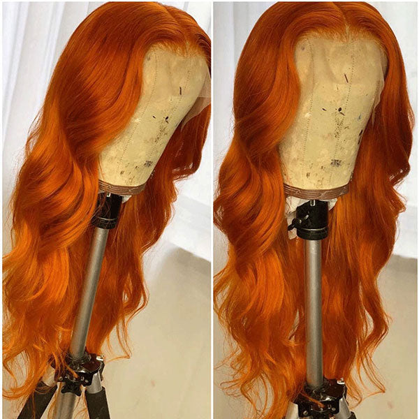 Anihja Ra'zheem Recommend Junoda Cinnamon Orange Ginger Colored Body Wave Lace Front Wig Human Hair Beauty Must Haves junoda