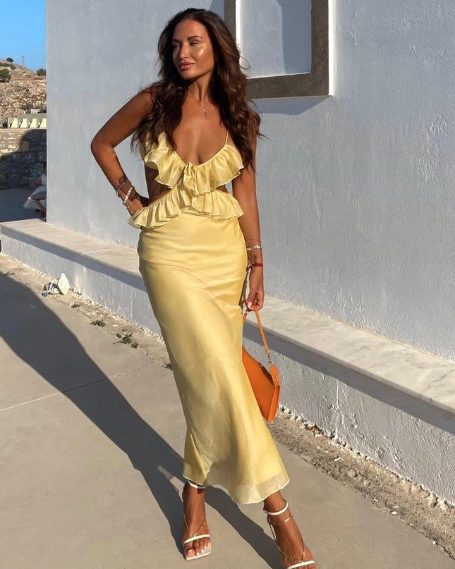 Happy Holidays Ruffle Two-Piece Dress