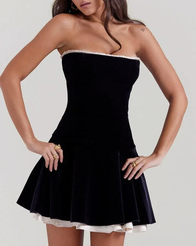 Highway To Heaven Vintage Velvet Mini Dress