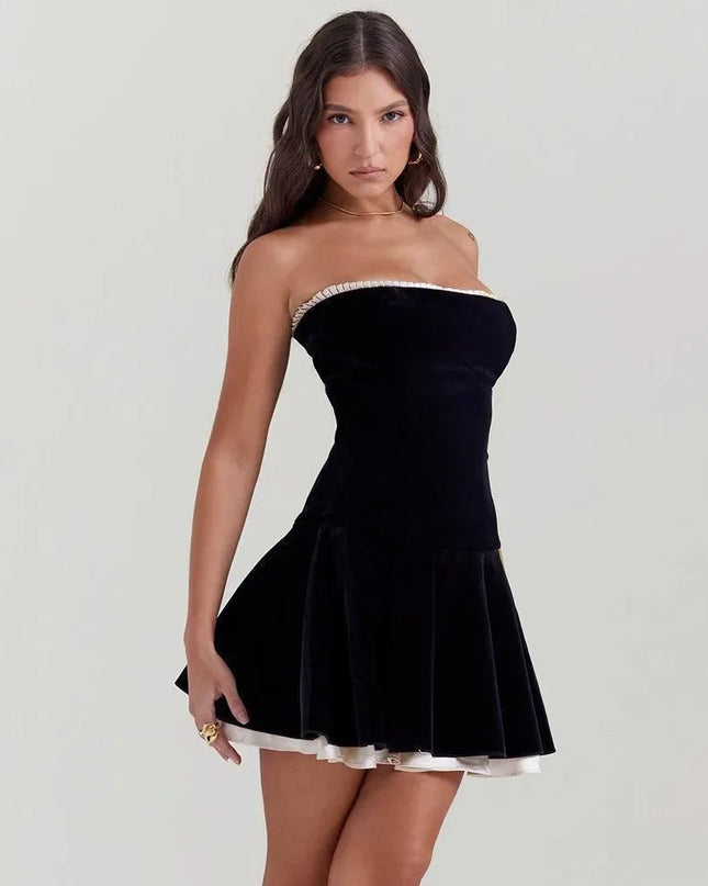 Highway To Heaven Vintage Velvet Mini Dress