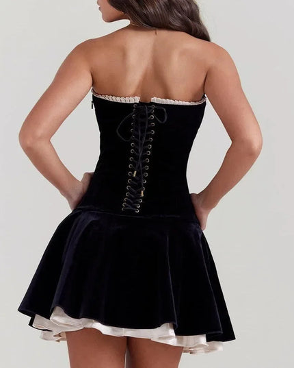 Highway To Heaven Vintage Velvet Mini Dress