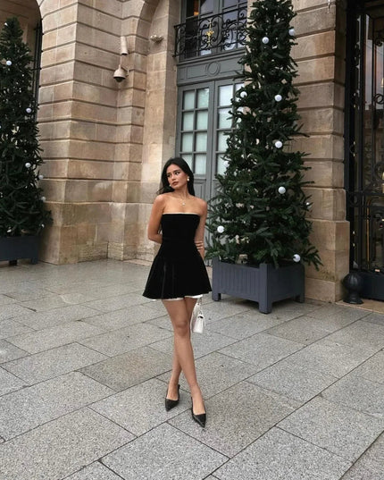 Highway To Heaven Vintage Velvet Mini Dress