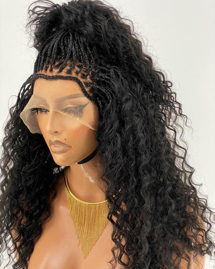 Kehinde Deep Twist Braid Wig Glueless Full Lace 100 Percent Human Black Hair