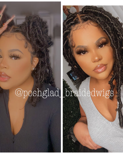 Short Butterfly Locs Glueless Wig Rebecca 100 Percent Human Hair