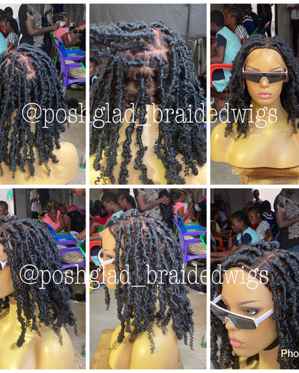Short Butterfly Locs Glueless Wig Rebecca 100 Percent Human Hair