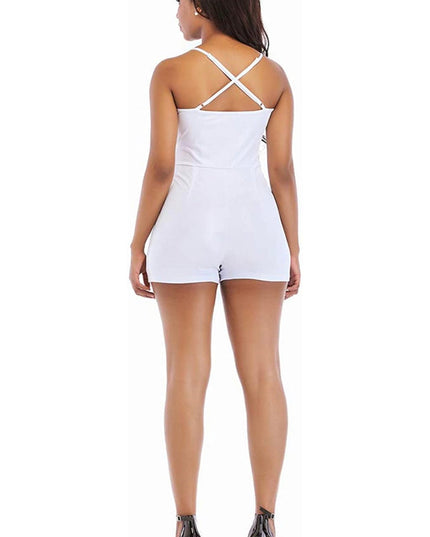 Front Wrap V Neck Jumpsuit with Belt