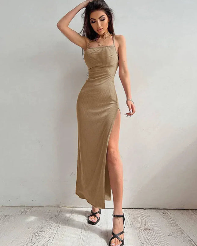 Chic Backless High-Waist Dress
