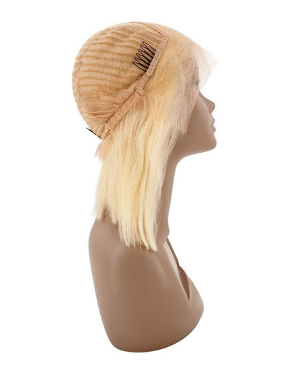 Blonde Straight 13x4 Transparent Lace 100% Human Hair Bob Wig